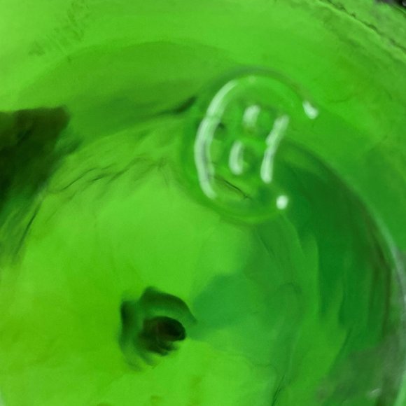 Vintage Argentina Green Glass Bottle with Cap - Picture 7 of 16